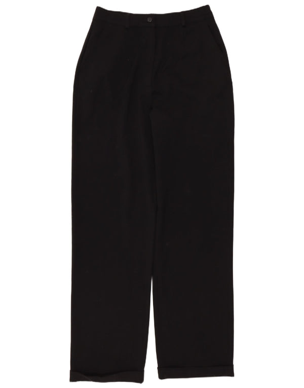 Max Mara Calça feminina casual de cintura alta para fim de semana tamanho 10 W27 L31 preta