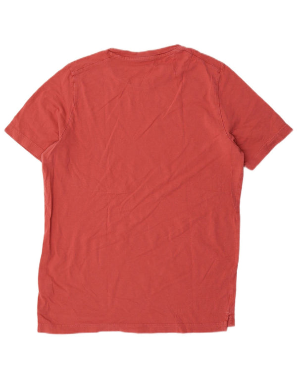 Puma Mens Graphic T-Shirt Top Médio Algodão Vermelho