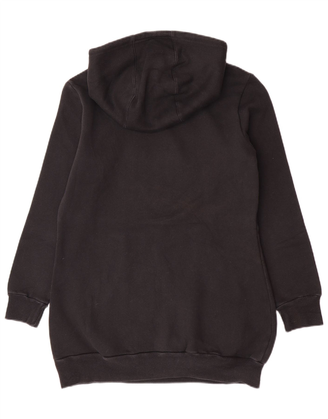 Adidas feminino gráfico moletom com capuz jumper IT 46 grande poliéster preto