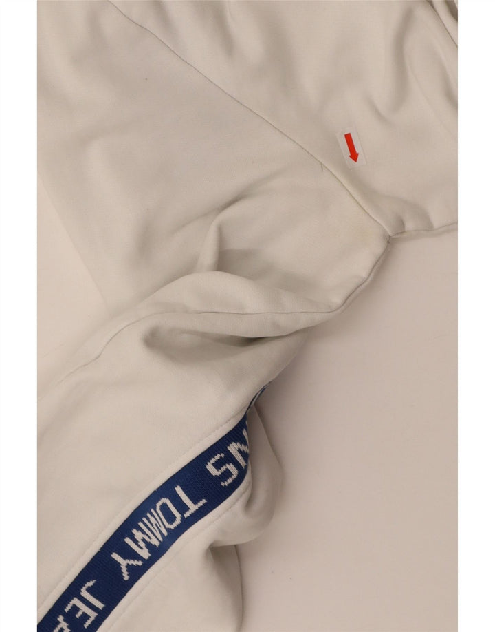 Suéter masculino com capuz gráfico TOMMY HILFIGER grande algodão branco