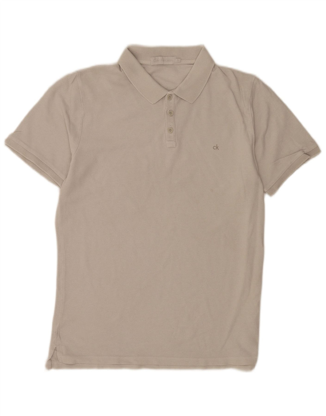 Camisa polo masculina Calvin Klein Jeans grande algodão cinza