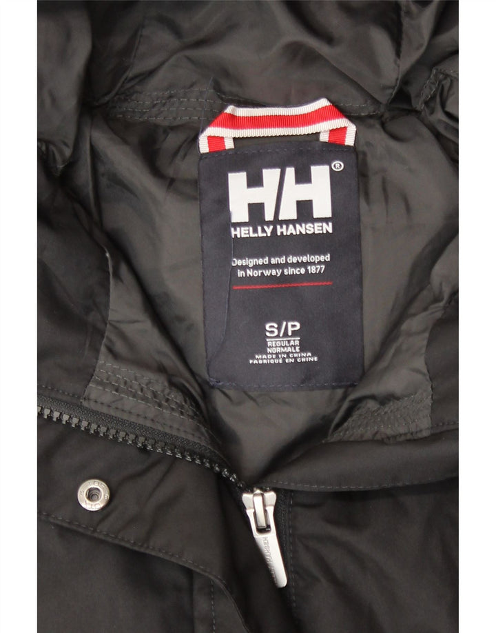 Casaco acolchoado com capuz feminino Helly Hansen UK 10 pequeno poliéster preto