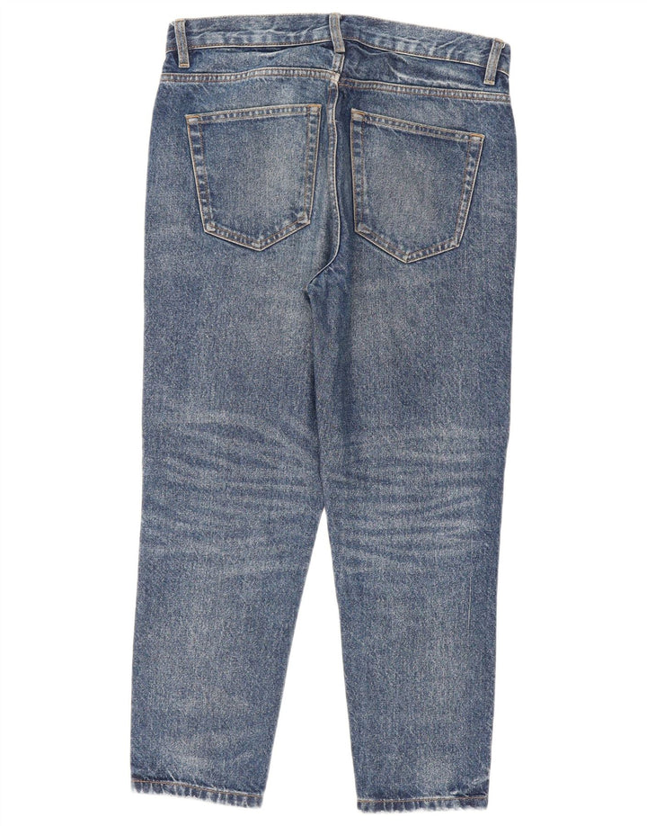 Zara Jeans Slim Feminino EU 38 Pequeno W30 L26 Azul Algodão