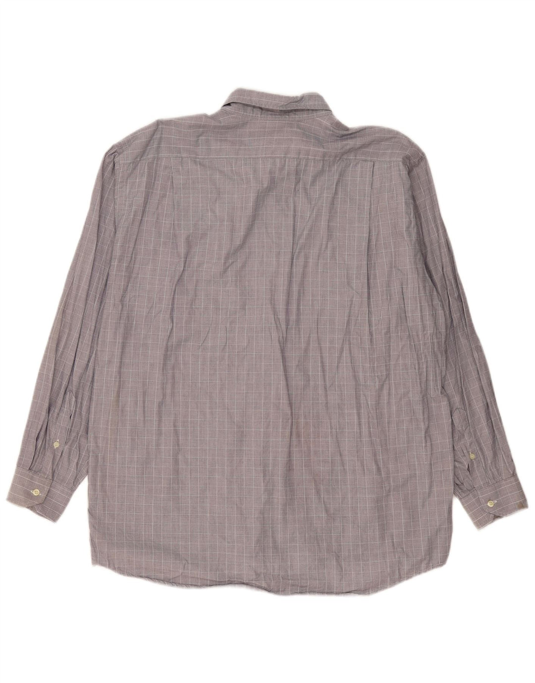 Camisa masculina Lacoste tamanho 42 grande algodão xadrez cinza