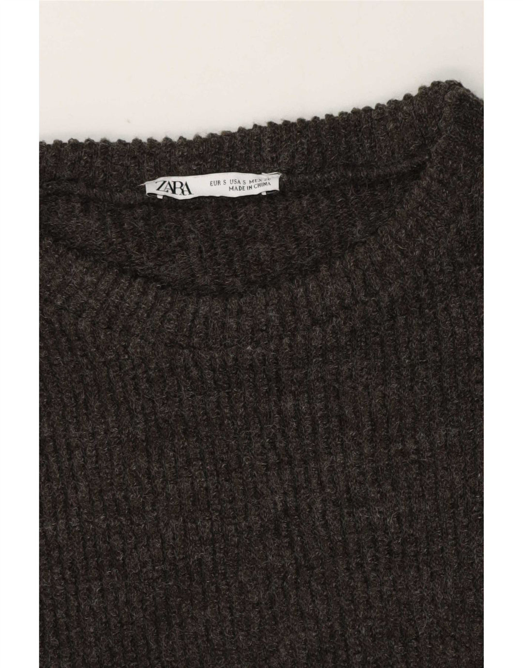 Camiseta feminina grande Zara UK 10 pequena cinza