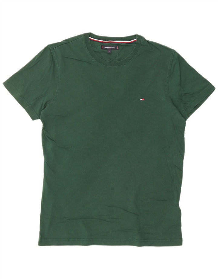 TOMMY HILFIGER Mens T-Shirt Top Medium Green Cotton