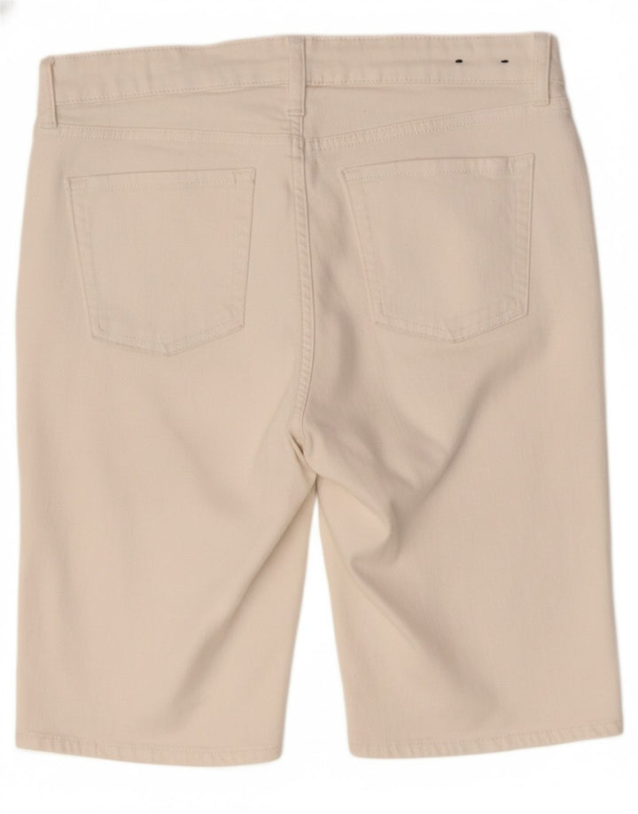 Bermuda feminina GAP com ajuste padrão e short jeans regular W28 médio branco