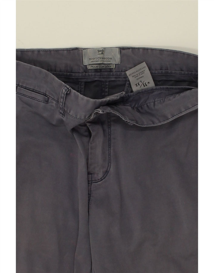 SCOTCH & SODA Mens Chino Trousers W33 L32 Grey Cotton Vintage Scotch & Soda and Second-Hand Scotch & Soda from Messina Hembry 
