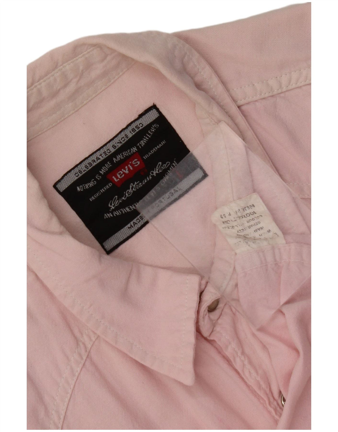 Camisa masculina LEVI'S grande algodão rosa