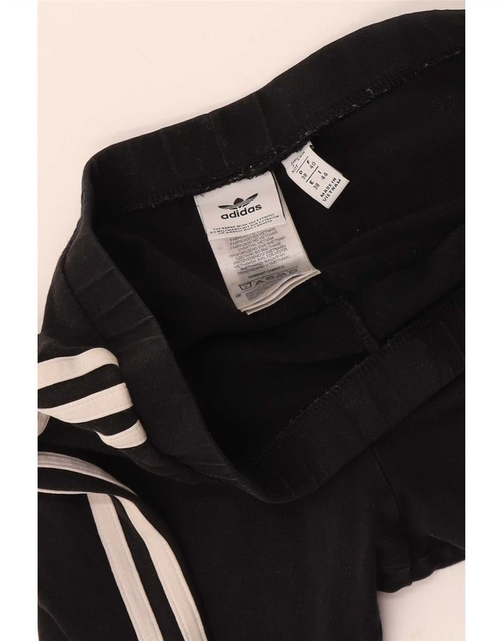 Leggings Adidas Femininas UK 12 Médio Algodão Preto