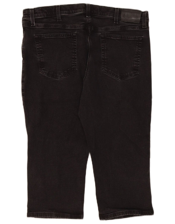 Tommy Hilfiger Masculino Droite Straight Capri Jeans W36 L20 Algodão Preto