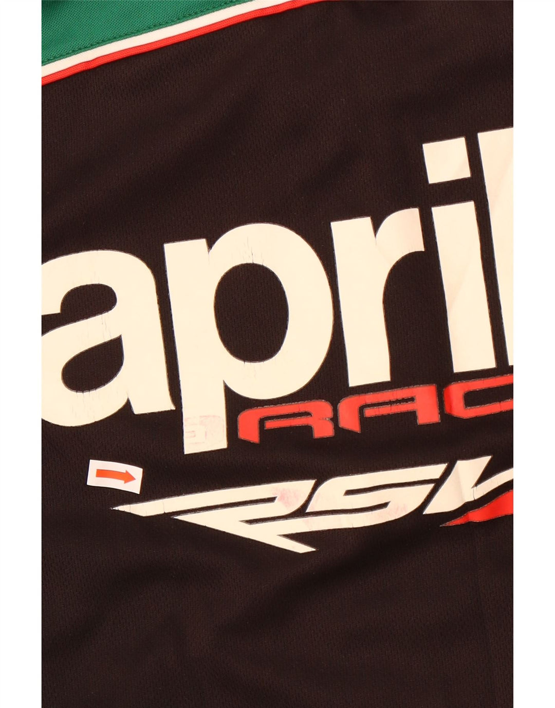 Camisa pólo gráfica masculina Aprilia grande poliéster colorblock preto