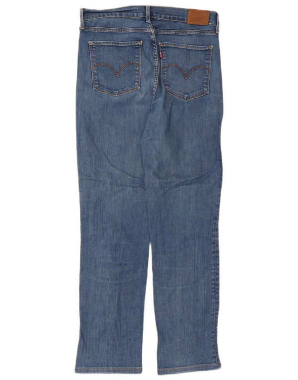 Calça jeans feminina Levi's 724 High Rise Straight W30 L28 azul algodão