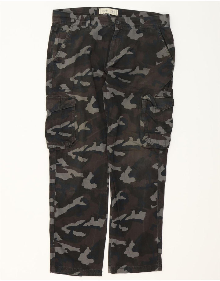 Calça cargo masculina George W36 L32 algodão camuflado multicolorido