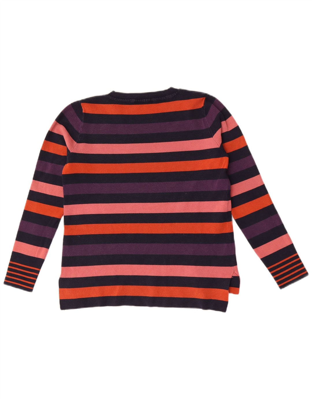 Suéter feminino Oasis com gola redonda e listrado pequeno multicolorido UK 10