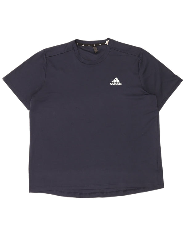 Camiseta masculina Adidas Aeroready Top XL azul marinho poliéster