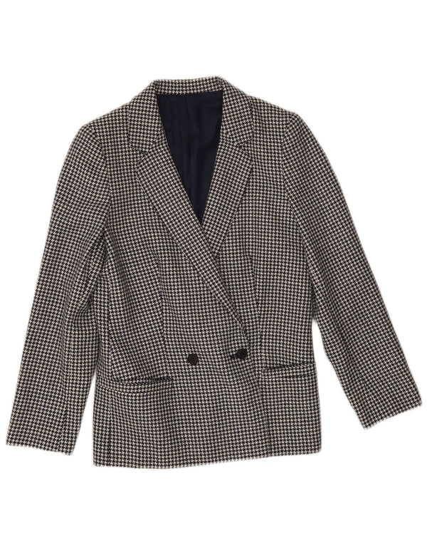 Jaqueta Blazer Feminina Arezia IT 42 Médio Azul Marinho Houndstooth