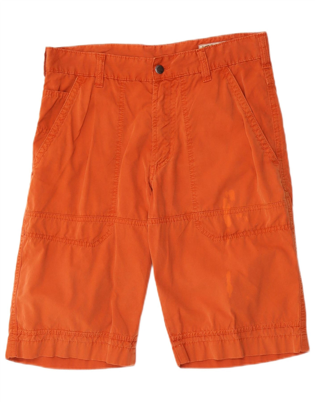 Gas Mens Chino Shorts W31 Médio Algodão Laranja