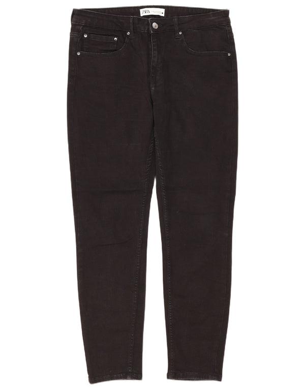 Zara Jeans Skinny Feminino EU 40 Médio W30 L28 Algodão Preto