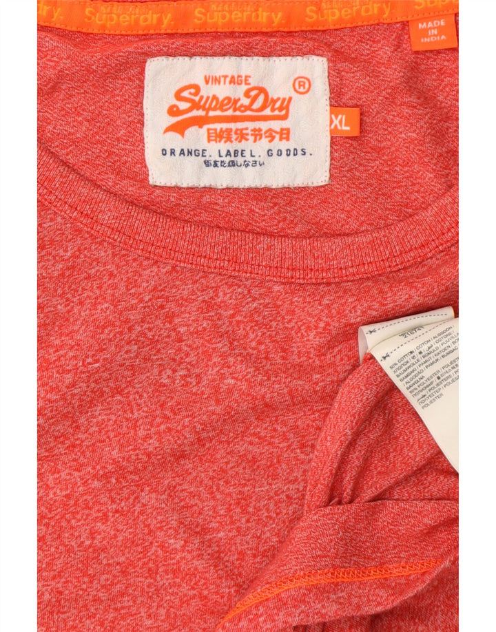 Colete masculino Superdry XL algodão manchado vermelho