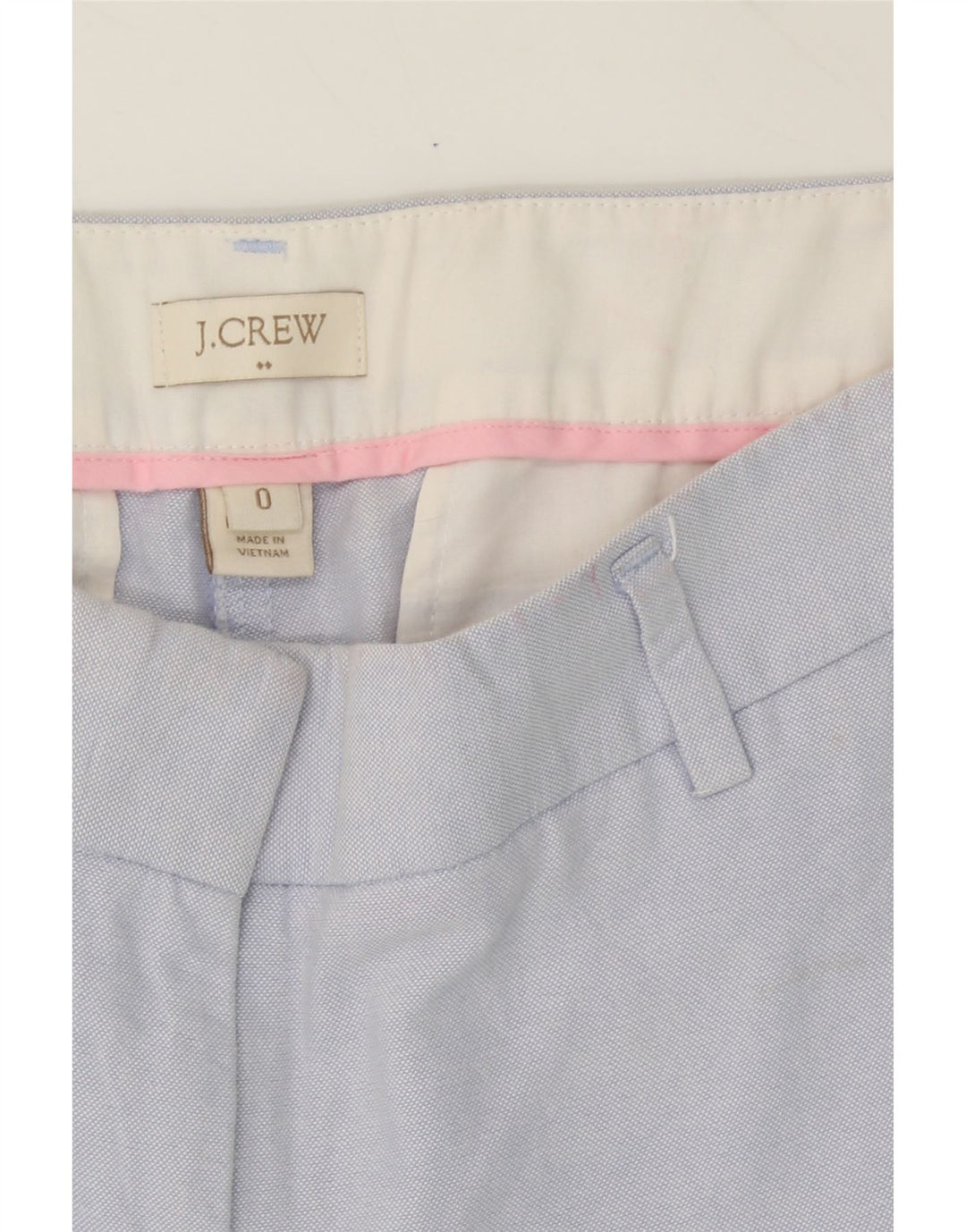 J. CREW Womens Slim Cropped Trousers US 0 XS W28 L25 Blue Cotton Vintage J. Crew and Second-Hand J. Crew from Messina Hembry 