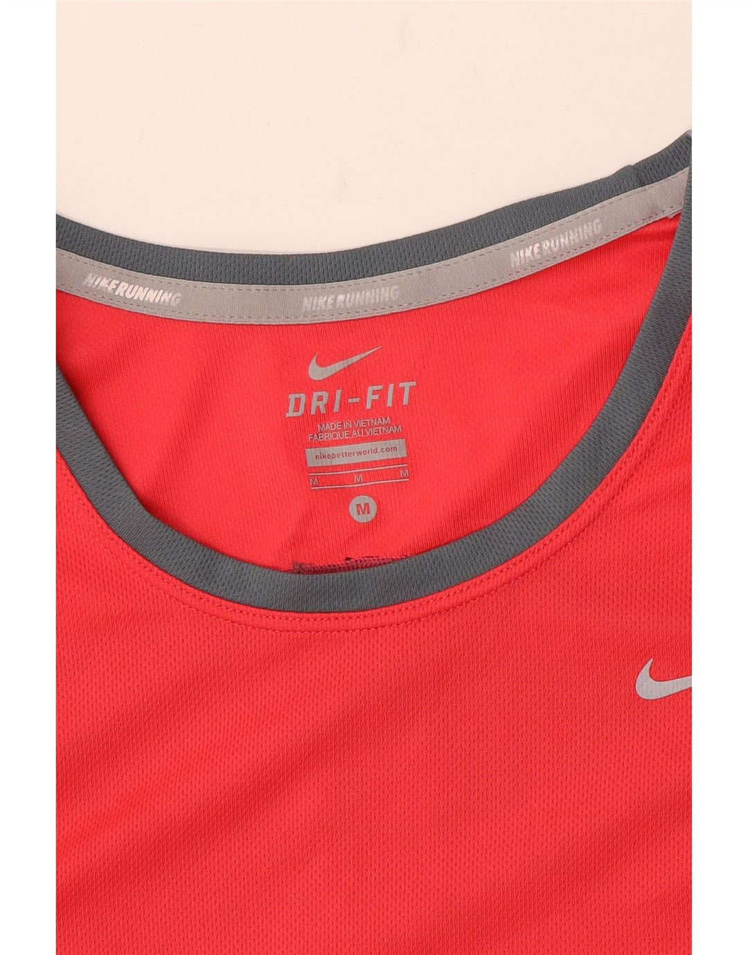 Camiseta feminina Nike Dri Fit UK 12 Medium Red Colourblock