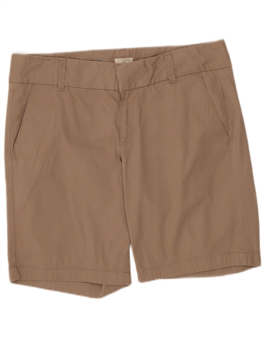J. Crew Shorts Chino Feminino US 8 Médio W32 Algodão Marrom