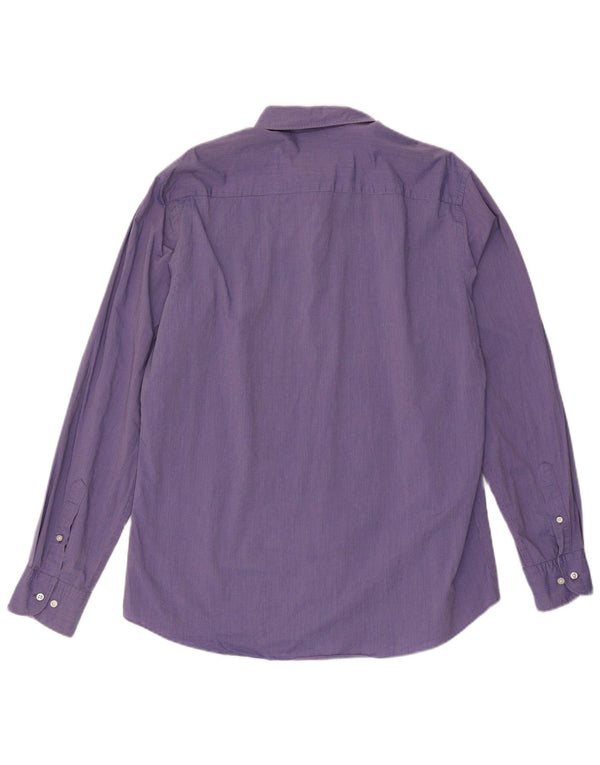 Camisa masculina Slim Fit Massimo Dutti XL roxo guingão