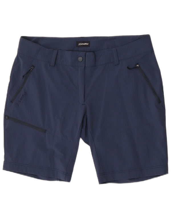 Shorts cargo feminino Schoffel UK 18 XL W36 azul marinho nylon