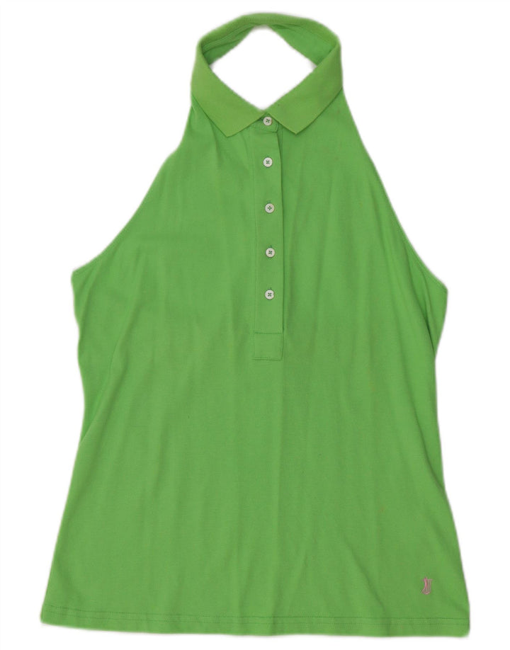 JECKERSON Top feminino cropped UK 14 grande algodão verde