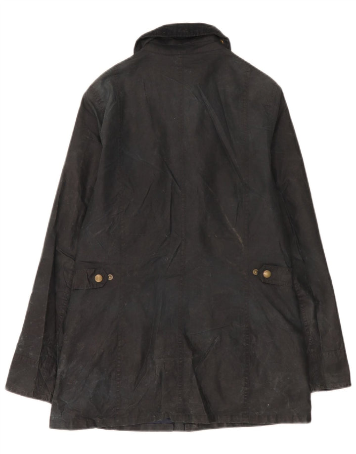 Jaqueta feminina de algodão encerado Barbour UK 10 pequena preta