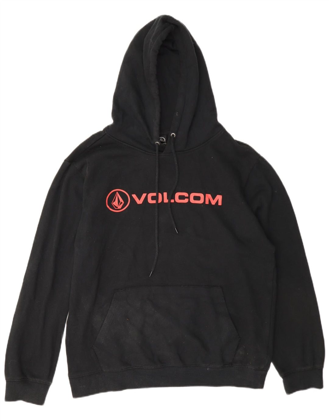 Suéter masculino com capuz gráfico da Volcom, algodão cinza médio