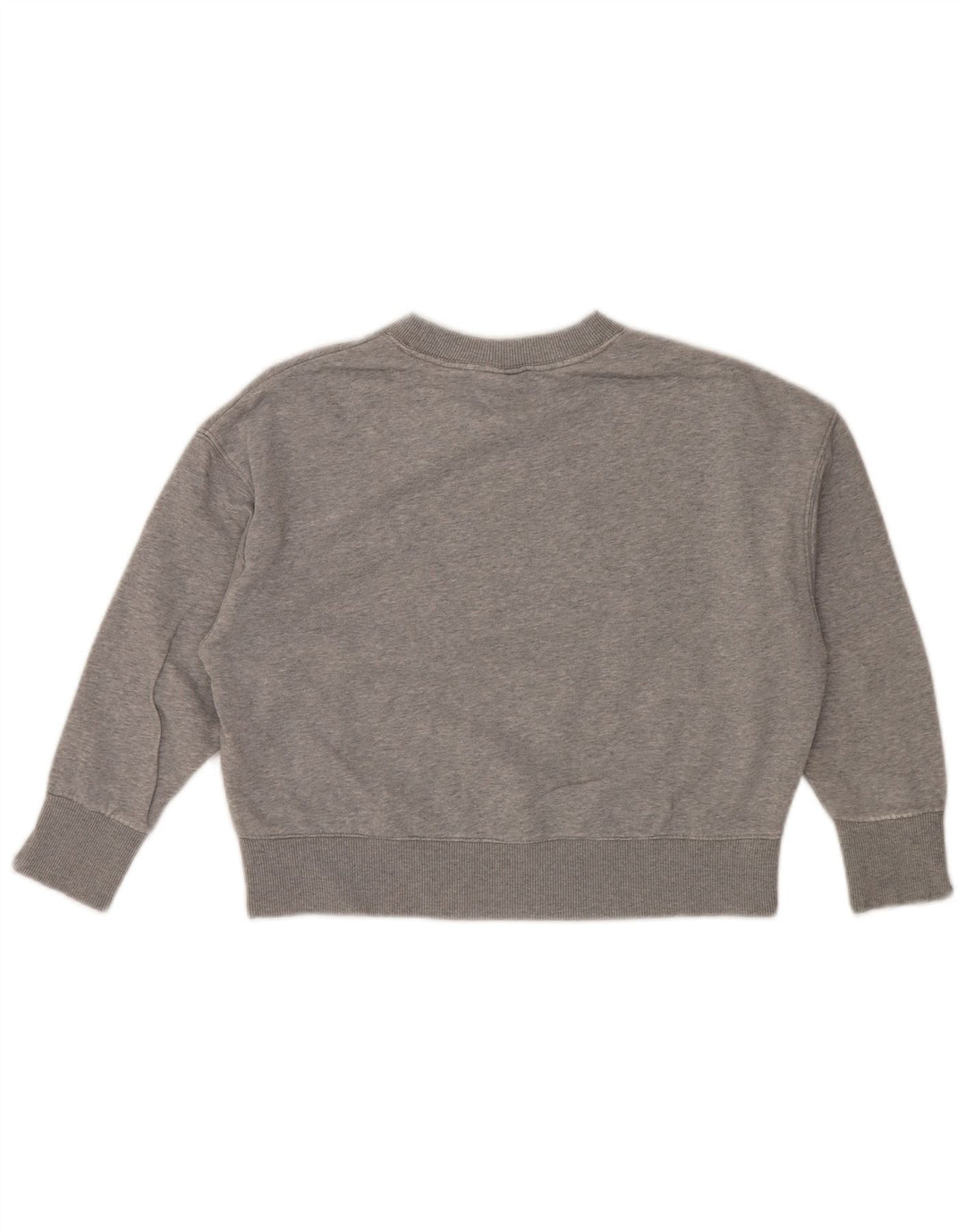 NIKE Womens Oversized Crop Batwing Moletom Jumper UK 6 XS Cinza