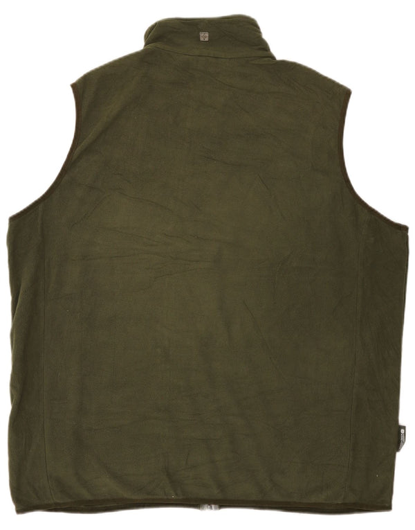 Mountain Warehouse Mens Fleece Gilet UK 42 XL Khaki Poliéster
