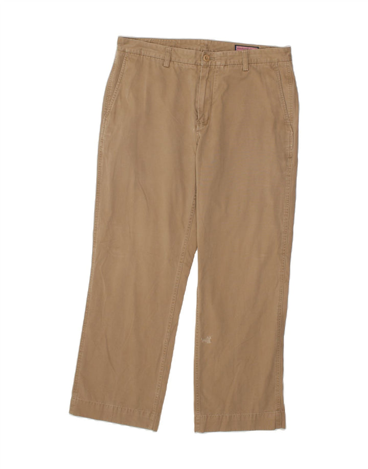 VINEYARD VINES Mens Straight Chino Trousers  W36 L30 Beige Cotton Vintage Vineyard Vines and Second-Hand Vineyard Vines from Messina Hembry 