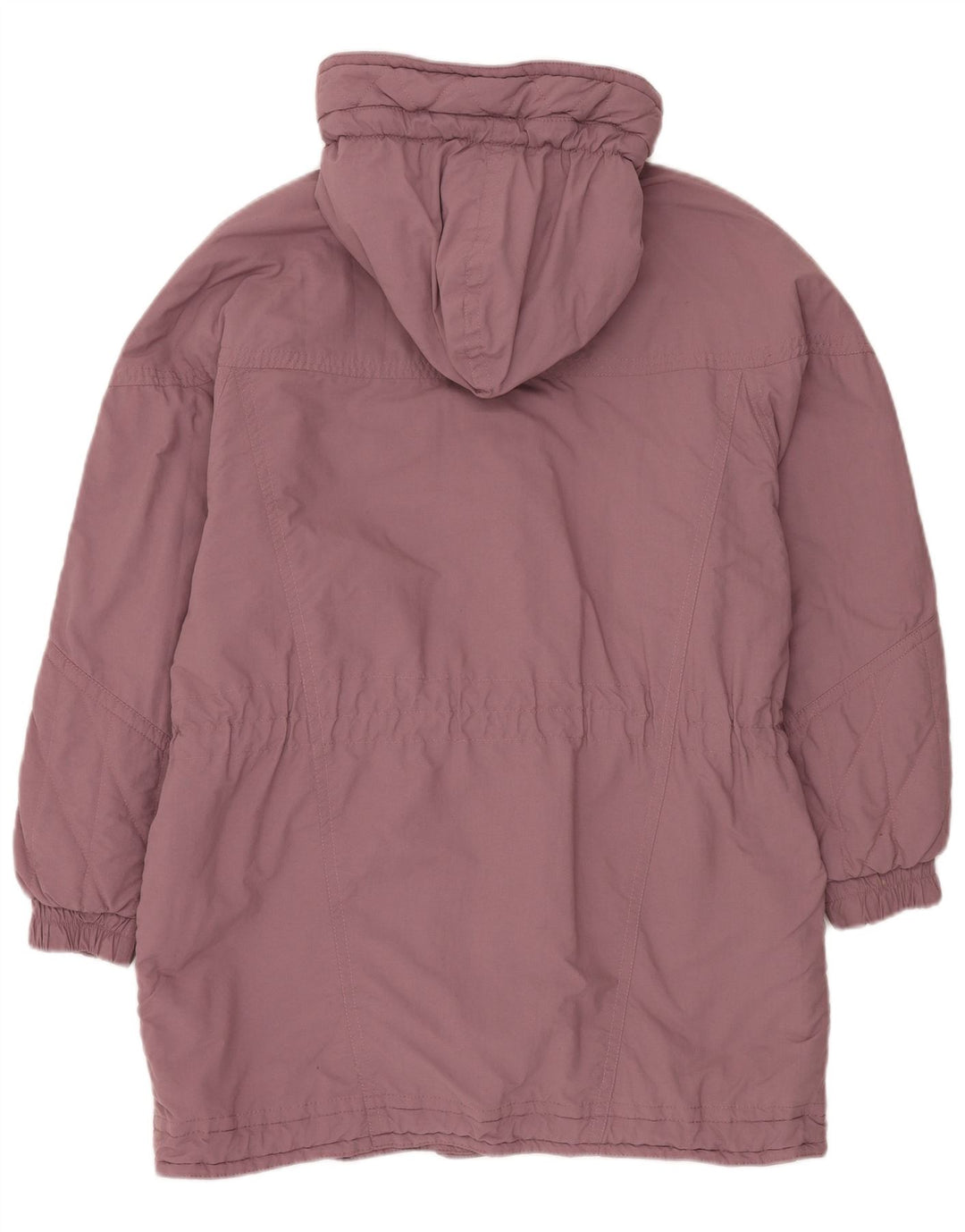 Casaco corta-vento feminino VINTAGE com capuz EU 42 poliéster roxo grande