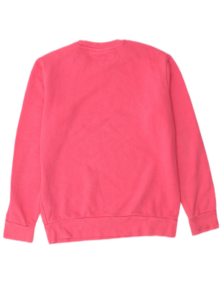 ADIDAS Meninas Graphic Sweatshirt Jumper 12-13 Anos Rosa Algodão