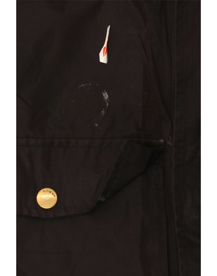 Jaqueta utilitária masculina Marks & Spencer Reino Unido 38 poliéster preto médio