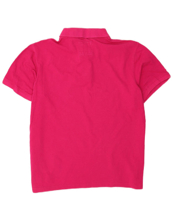 Camisa polo masculina XL de algodão rosa da Crew Clothing