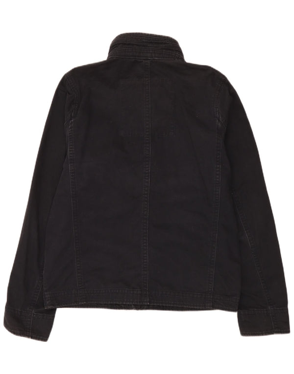 Jaqueta utilitária masculina Hollister UK 42 XL algodão preto