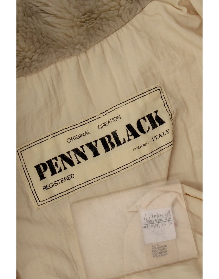 Casaco corta-vento oversized feminino Penny Black UK 10 pequeno bege poliamida