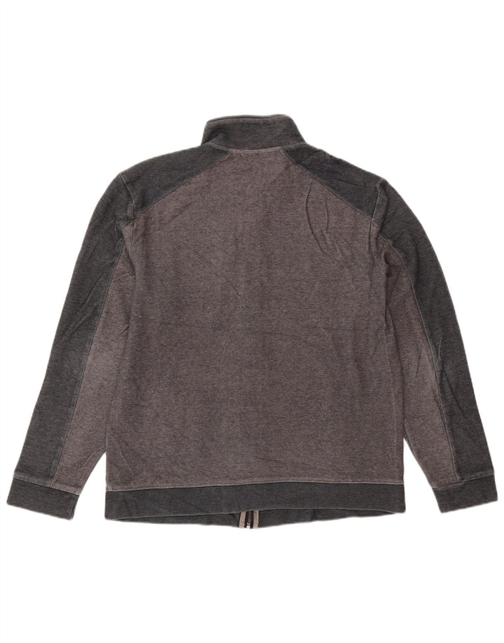 Calvin Klein Jaqueta masculina de agasalho grande cinza colorblock algodão