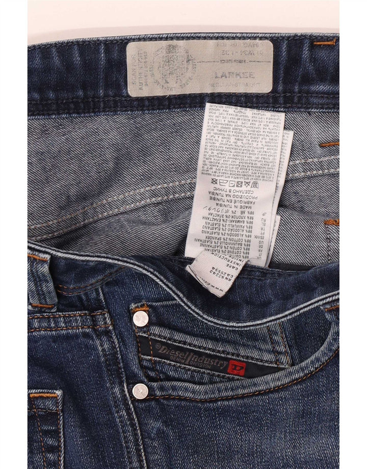 Diesel Mens Larkee Regular Straight Jeans W34 L32 Azul Algodão