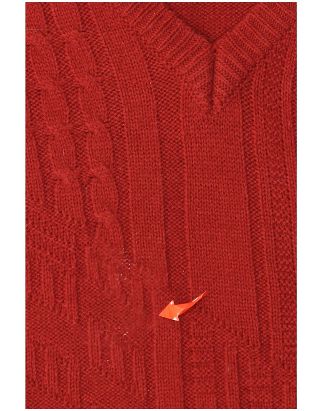 Suéter masculino Jacques Lorant com decote em V UK 38/40 poliacrílico vermelho médio