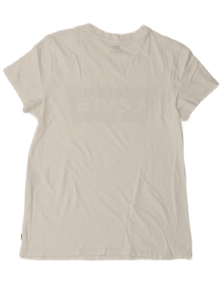 Camiseta feminina gráfica Levi's UK 14 médio branco