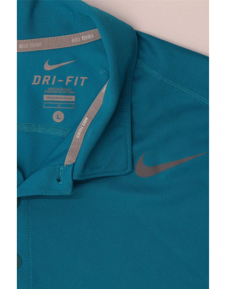Camisa polo masculina Nike Dri Fit grande poliéster azul