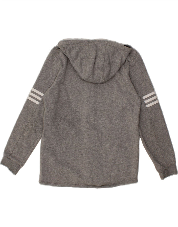 ADIDAS Boys Zip Hoodie Sweater 11-12 Years Grey Cotton Vintage Adidas and Second-Hand Adidas from Messina Hembry 