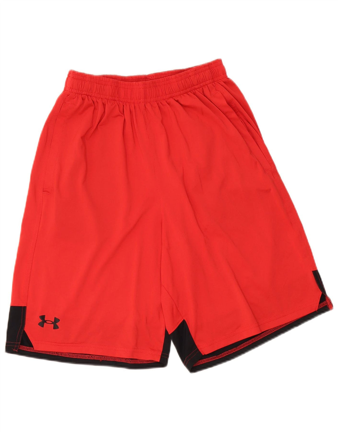 UNDER ARMOUR Mens Sport Shorts Médio Poliéster Colorblock Vermelho