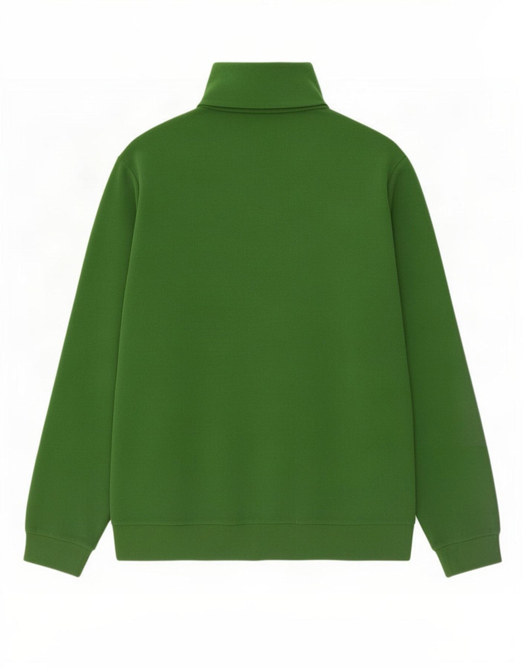 Campagnolo masculino com zíper e gola em lã XL poliéster verde