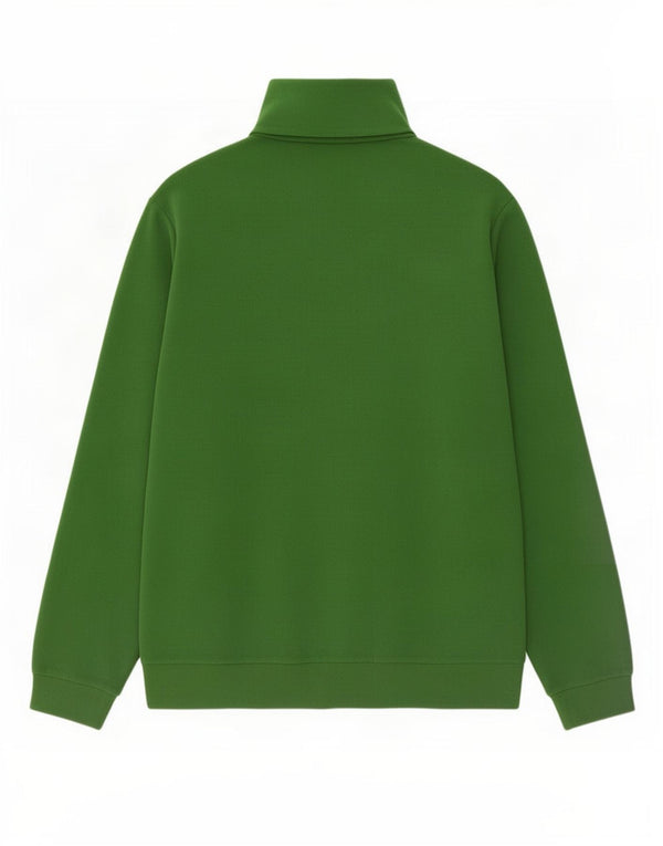 Campagnolo masculino com zíper e gola em lã XL poliéster verde